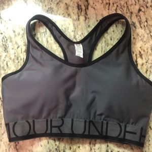 Under Armour Gray and Black Sports Bra S